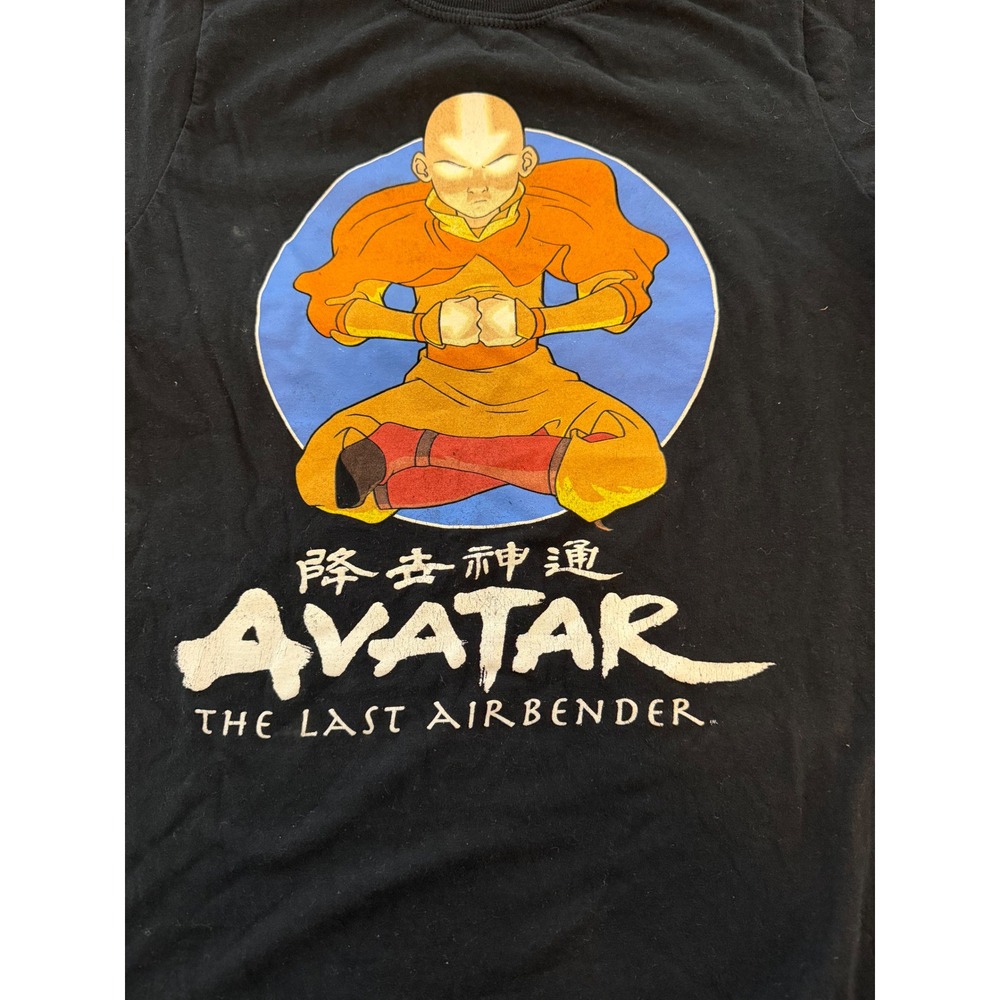 Avatar The Last Airbender Aang Graphic T-Shirt Black Small Nickelodeon 2020